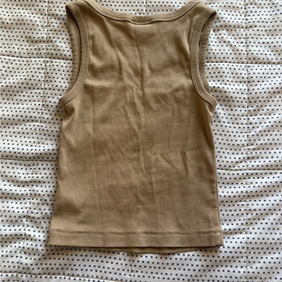 Universal Thread Tan Ribbed Tank Top - Women's - Picture 2 of 3